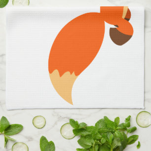 Cute Fleet Cartoon Fox Kitchen Towel