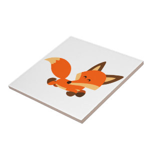 Cute Fleet Cartoon Fox Tile