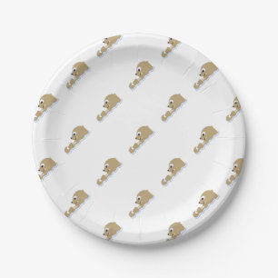 Cute Floating Otter Paper Plate