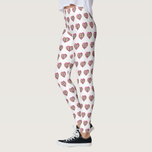 Cute Floating Otters in Love Leggings