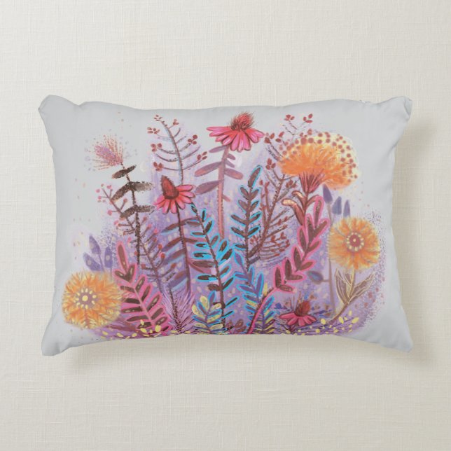 cute floral  accent pillow (Front)