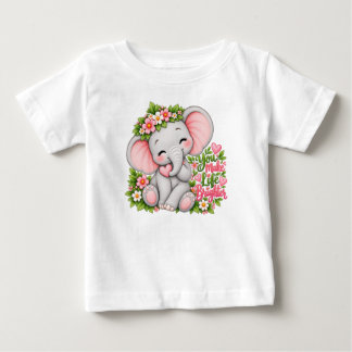 Cute Floral Baby Elephant You Make Life Brighter K T-Shirt