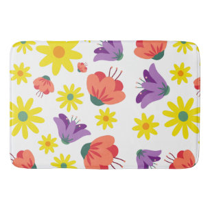 Cute Floral Bath Mat