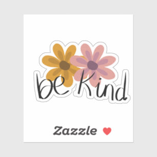 Cute Floral Be Kind Quote