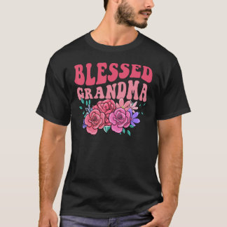 Cute Floral Blessed Grandma Mothers Day Mom T-Shirt