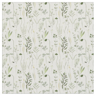 Cute Floral Botanical Pattern Fabric. Fabric