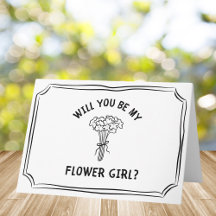 Cute Floral Bow Bouquet Flower Girl Proposal