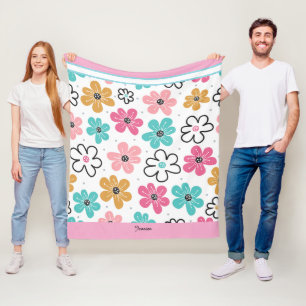 Cute floral Colorful Fleece Blanket