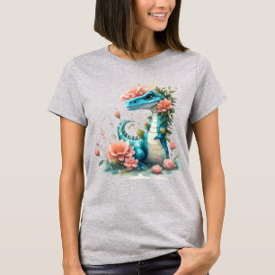 Cute Floral dinosaur T-Shirt