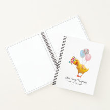 Cute Floral Duckkkat Birthday Keepsaké Note Livre