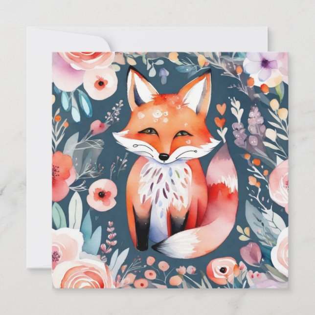 Cute floral fox  (Front)