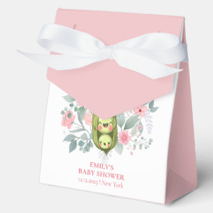 Cute Floral Garden Sweet Pea In Pod Baby Shower Favor Box