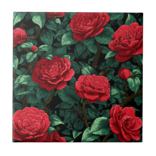 Cute Floral Gardenias  Tiles  For Durable Floors