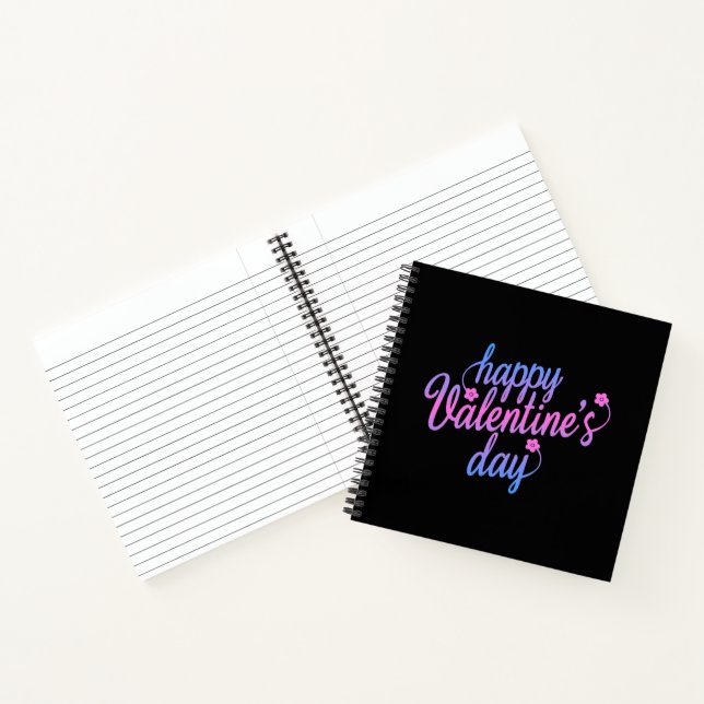 Cute Floral Happy Valentine's Day | Notebook (Inside)