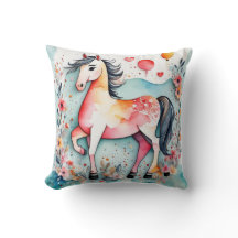 Cute floral horse