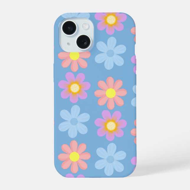 cute floral iphone 15 case. case (Back)