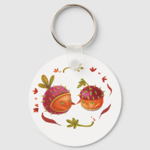 cute floral kids keychain