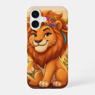 Cute Floral Lion Cub Phone Case Art Cove