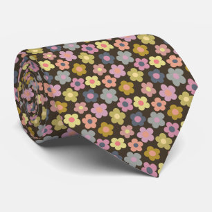 Cute Floral Meadow Pattern Neck Tie