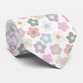 Cute Floral Meadow Pattern Neck Tie