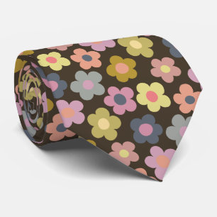 Cute Floral Meadow Pattern Neck Tie