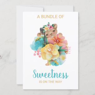 *~* Cute Floral Ours Baby shower Invitation
