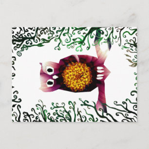 Cute Floral Owl  Postcard