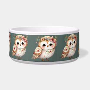 Cute Floral Owl with Bow