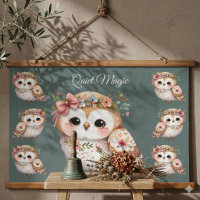 Cute Floral Owl with Bow