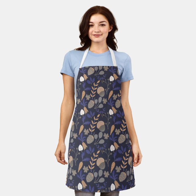 Cute Floral Pattern Apron (Worn)