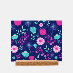 Cute floral pattern background acrylic sign