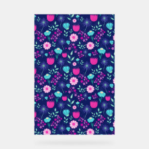 Cute floral pattern background acrylic sign