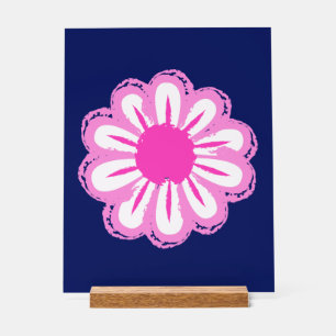 Cute floral pattern background acrylic sign