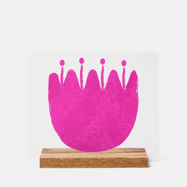 Cute floral pattern background acrylic sign (Front)