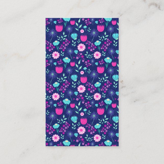 Cute floral pattern background advice card (Front)