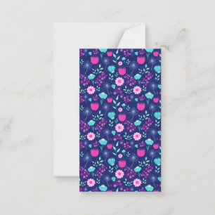Cute floral pattern background advice card