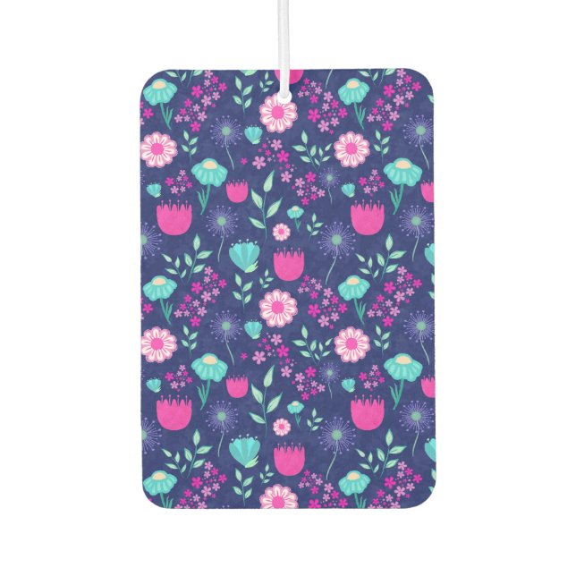 Cute floral pattern background air freshener (Front)
