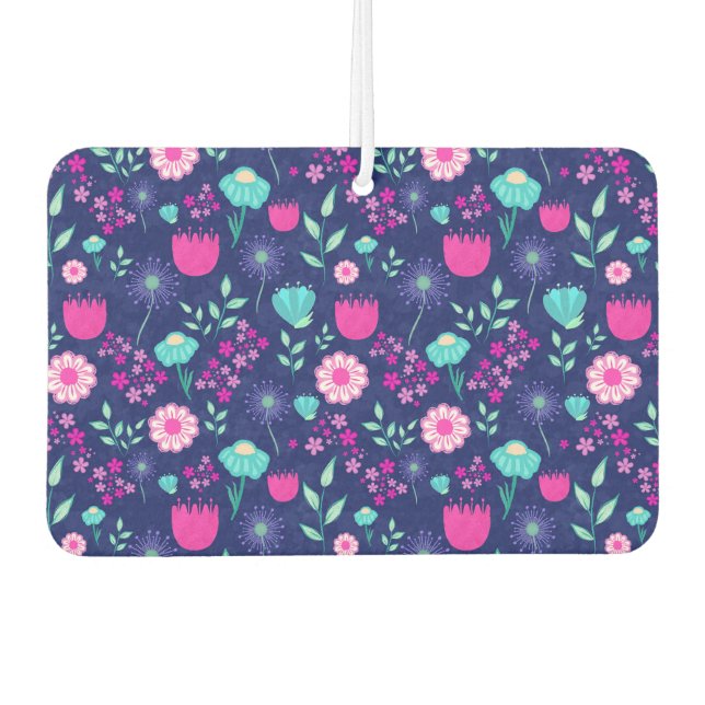 Cute floral pattern background air freshener (Front)