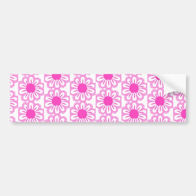 Cute floral pattern background bumper sticker (Front)