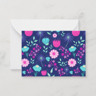 Cute floral pattern background card