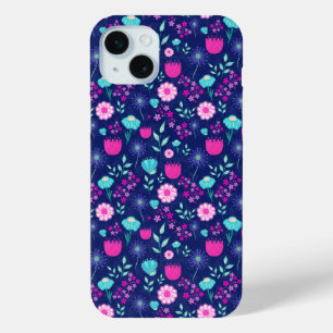 Cute floral pattern background iPhone 15 mini case