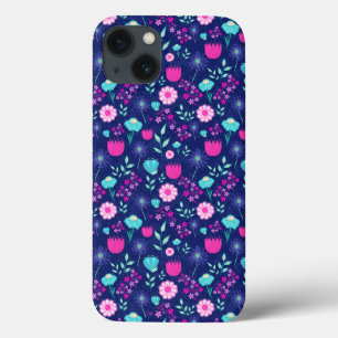 Cute floral pattern background iPhone 13 case