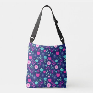 Cute floral pattern background crossbody bag