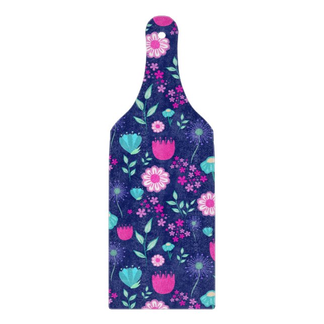 Cute floral pattern background cutting board (Front)