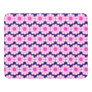 Cute floral pattern background door sign