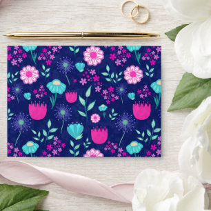 Cute floral pattern background envelope
