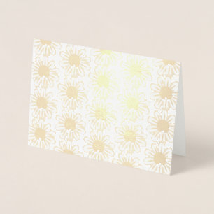 Cute floral pattern background foil card