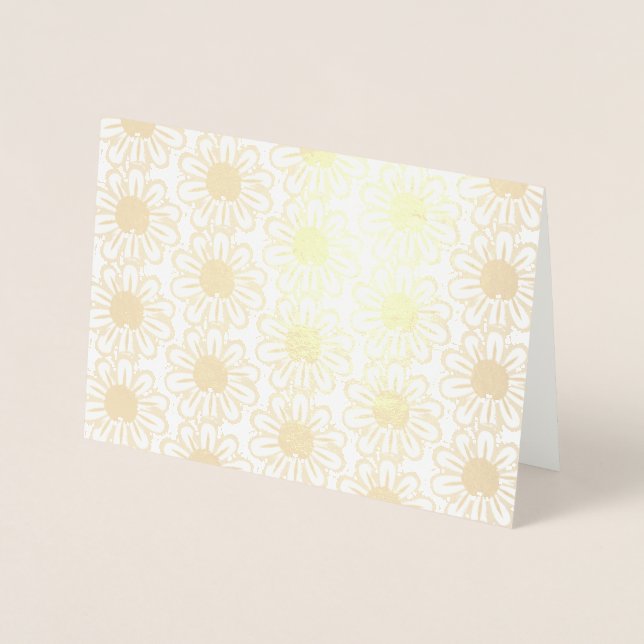 Cute floral pattern background foil card (Front)