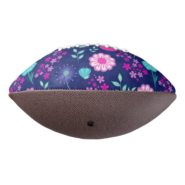 Cute floral pattern background football (Rotated 270)