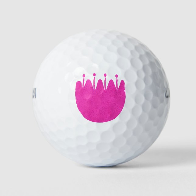 Cute floral pattern background golf balls (Front)